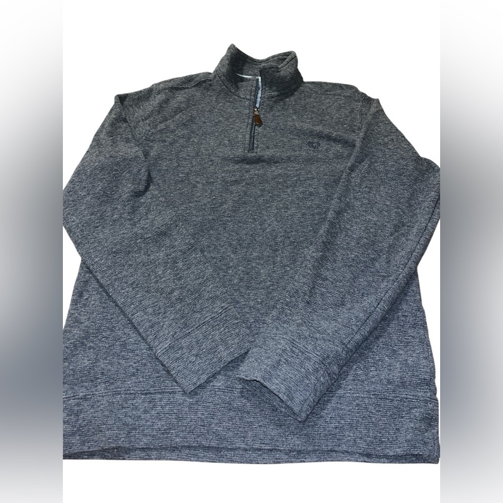 Chaps Men's Heathered Gray Zip-Up Sweater